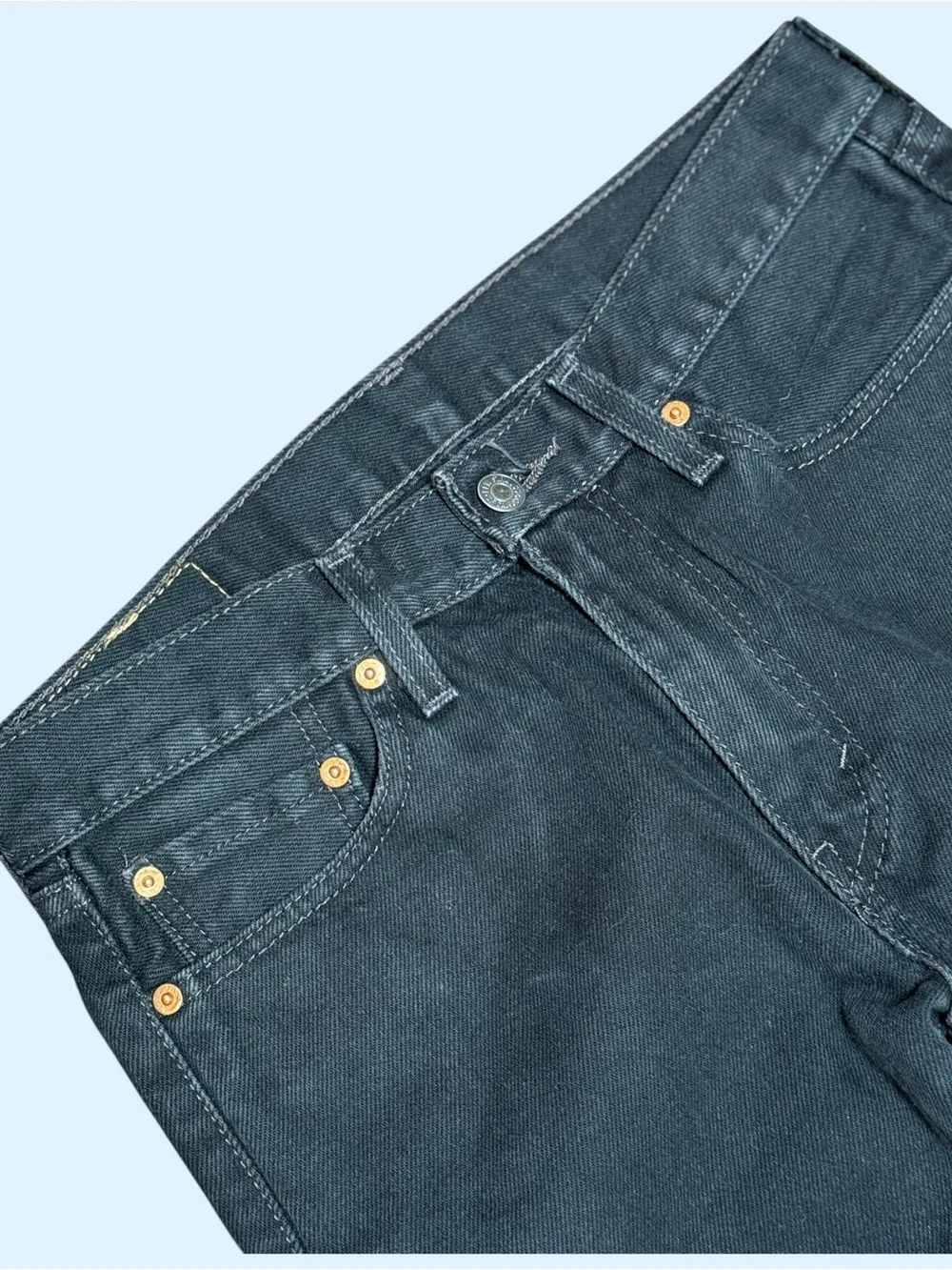 Levi’s 505 Black Denim Men’s W30 L30 Straight Classic Americana Streetwear NWOT